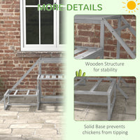 HKM-1467709 Chicken Roost Swing Set with Wooden Stand, Ladder Platforms for 10-15 Chickens