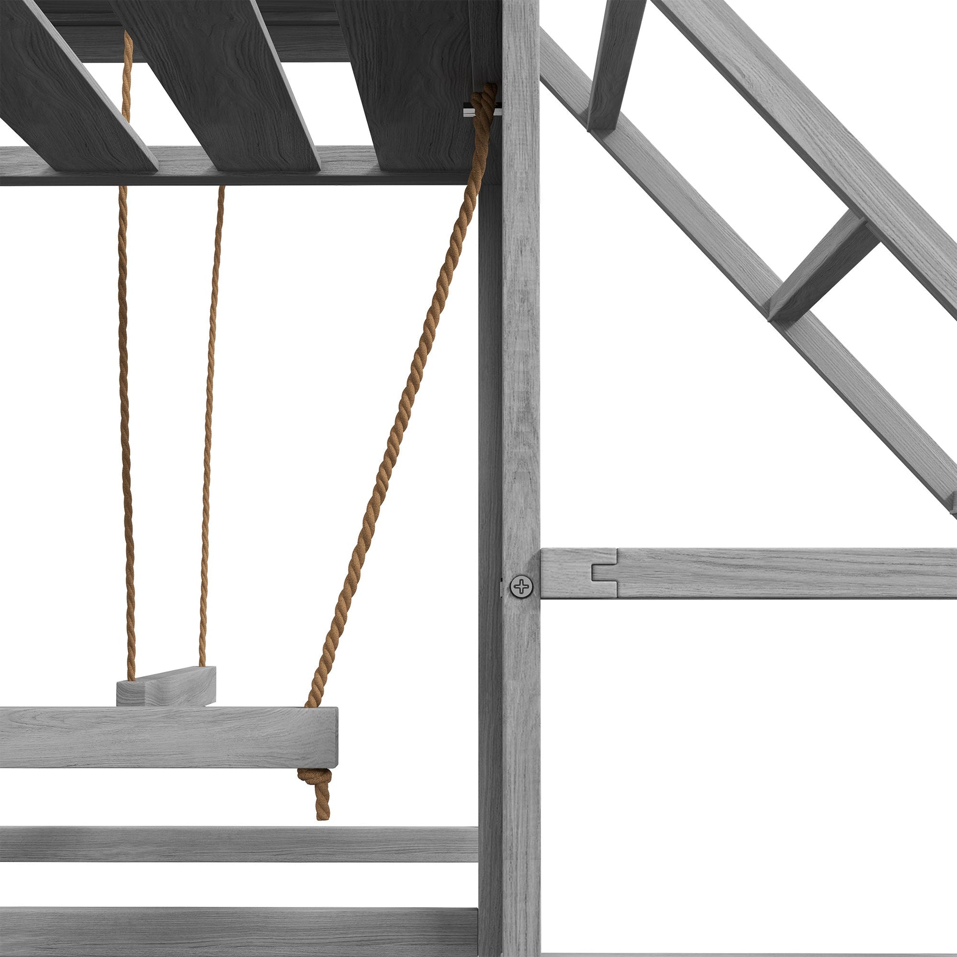 HKM-1467709 Chicken Roost Swing Set with Wooden Stand, Ladder Platforms for 10-15 Chickens