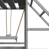 HKM-1467709 Chicken Roost Swing Set with Wooden Stand, Ladder Platforms for 10-15 Chickens