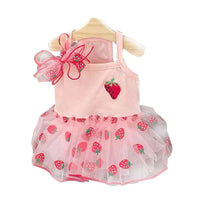 HKM-1468221 Cute Mesh Strawberry Strap Dress for Dogs - Multiple Colors Available