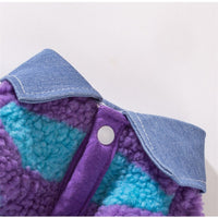 HKM-1468605 Cozy Winter Sweater with Leash Hole for Small Dogs and Cats in Striped Design