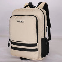 HKM-146899 17-Inch Waterproof Nylon Laptop Backpack with USB Charging Port for Men