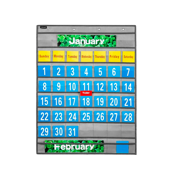HKM-146963 Monthly Classroom Calendar Pocket Chart Kit for Educational Use
