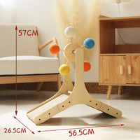 HKM-1470013 Solid Wood Cat Scratch Board with Ferris Wheel Design and Sisal Hemp Material