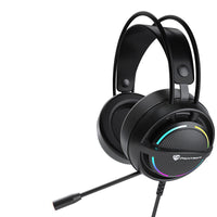 HKM-147027 Wired Head-Mounted Gaming Headset with Microphone for PC Gaming and Music