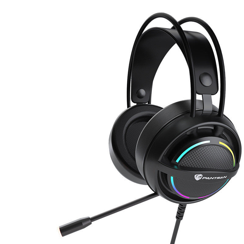 HKM-147027 Wired Head-Mounted Gaming Headset with Microphone for PC Gaming and Music