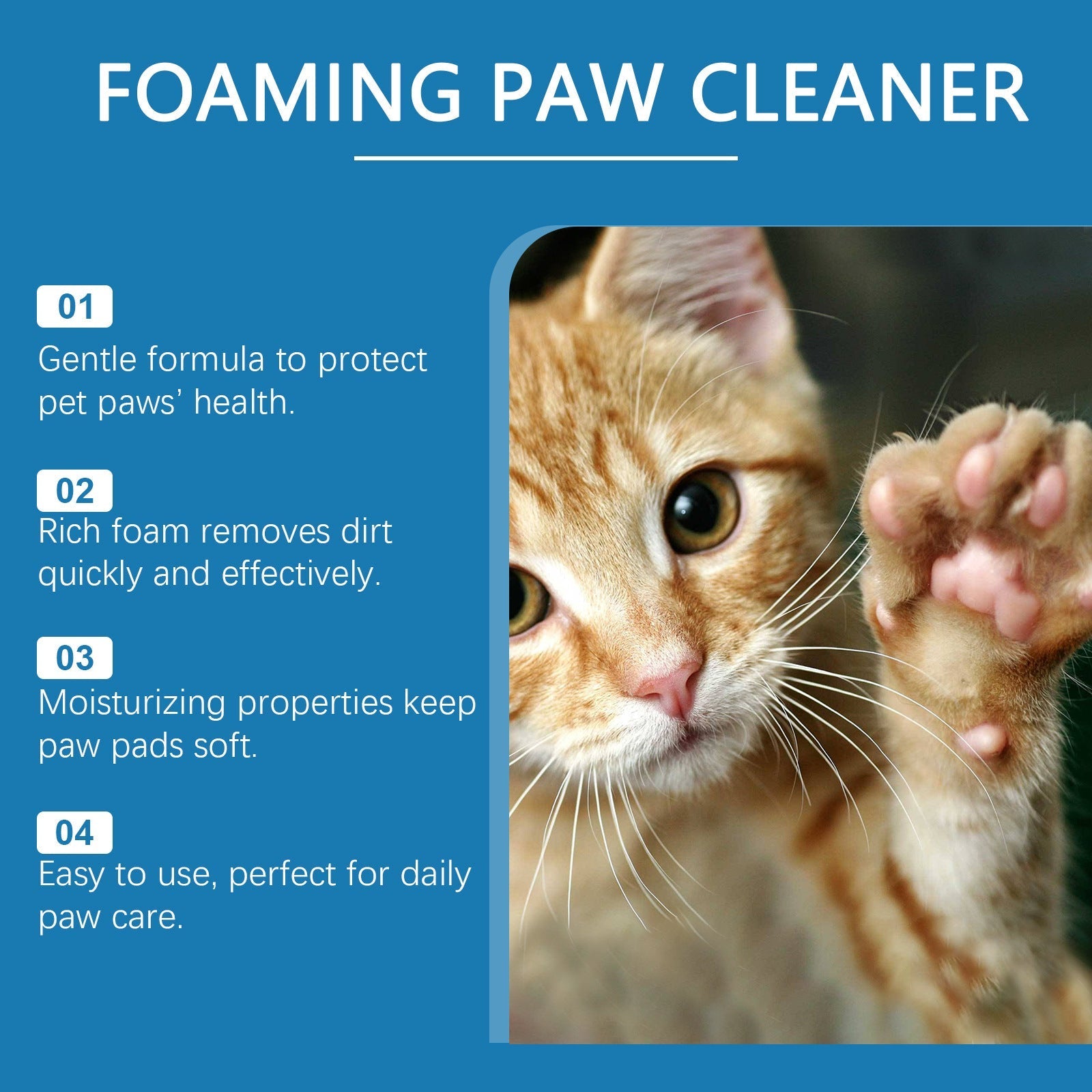 HKM-1471677 Pet Paw Cleaner Deep Care Foam for Dogs - 100ml Claw Cleaning Solution