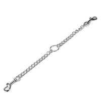 HKM-1473597 Chrome-Plated Iron Chain Dog Collar with Dual Buckles and Multi-Purpose Leash Functionality
