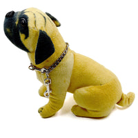 HKM-1473597 Chrome-Plated Iron Chain Dog Collar with Dual Buckles and Multi-Purpose Leash Functionality