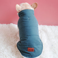 HKM-1474237 Warm Thickened Cotton Vest for Dogs in Dark Green, Navy Blue, Gray – Perfect Winter Wear