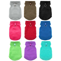 HKM-1476157 Thickened Polar Fleece Pet Vest with Ribbon Detail - Sizes S to XL