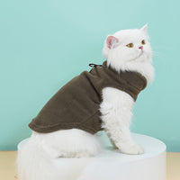 HKM-1476157 Thickened Polar Fleece Pet Vest with Ribbon Detail - Sizes S to XL