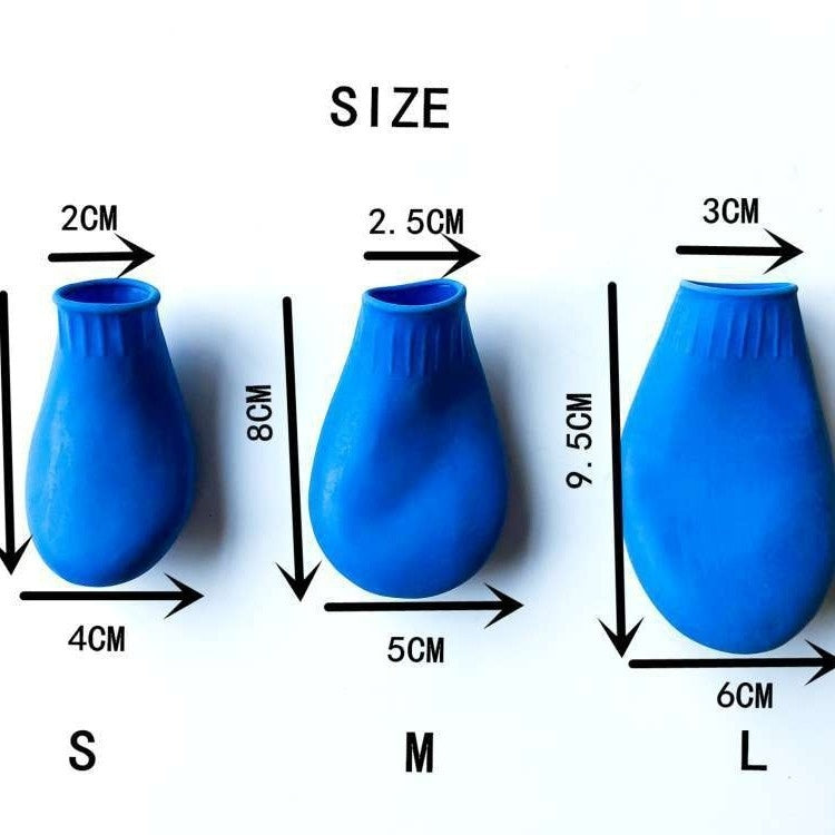 HKM-1476413 Waterproof Rubber Pet Boots with Non-Slip Straps - Available in Black, Red, Blue, Orange, Sizes S, M, L