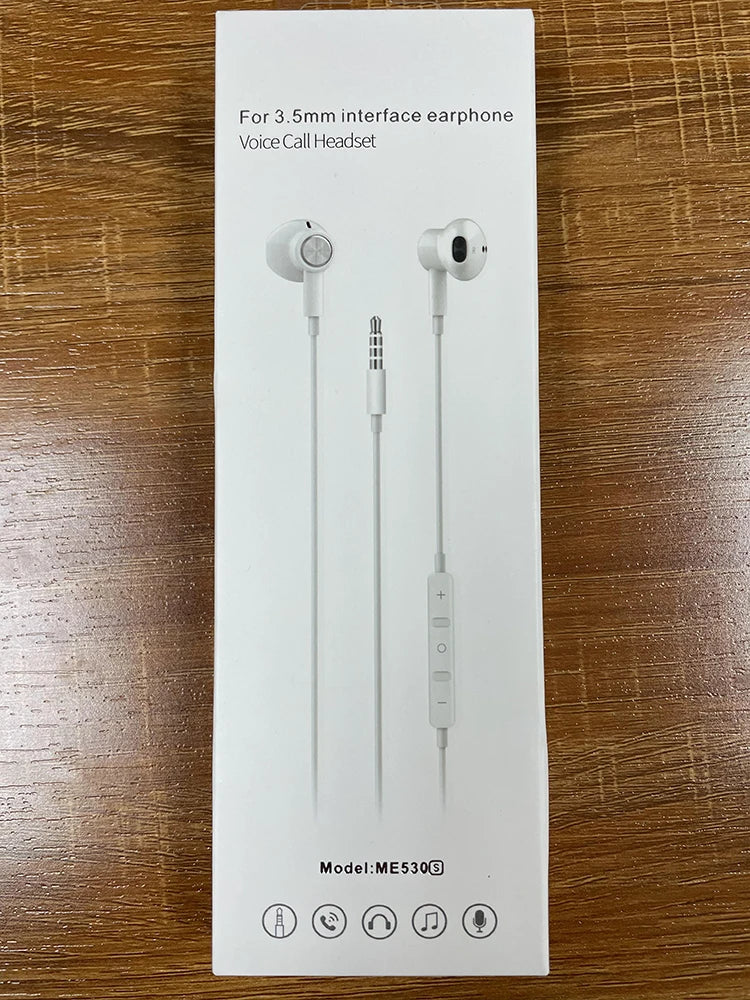 HKM-147731 Wired In-Ear Headset with Microphone for Bass Stereo Audio, 3.5mm Connector
