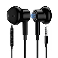 HKM-147731 Wired In-Ear Headset with Microphone for Bass Stereo Audio, 3.5mm Connector