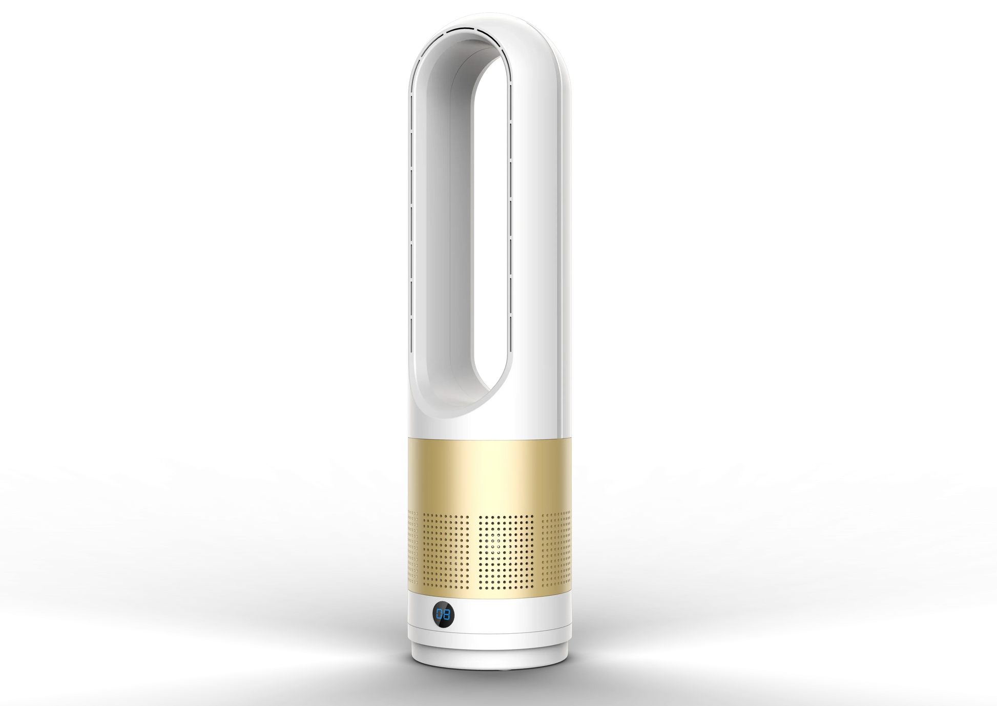 HKM-147859 Bladeless Tower Fan with Remote Control, Low Noise and 8 Speeds for Quiet Cooling