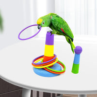 HKM-147923 Adjustable Plastic Bird Toy for Parrots - Height 15.5cm, Base 7cm, Fun and Practical Assembly