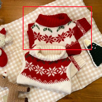 HKM-1480125 Warm Hooded Cape with Christmas Antlers for Pets in Green Elk and Red Sweater Designs