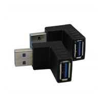 HKM-148051 90-Degree USB 3.0 A Male to Female Adapter for Data Transfer and Charging