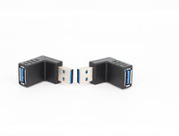 HKM-148051 90-Degree USB 3.0 A Male to Female Adapter for Data Transfer and Charging