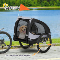 HKM-1481021 Medium Dog Bike Trailer and Pet Stroller with Reflective Safety Features, Black