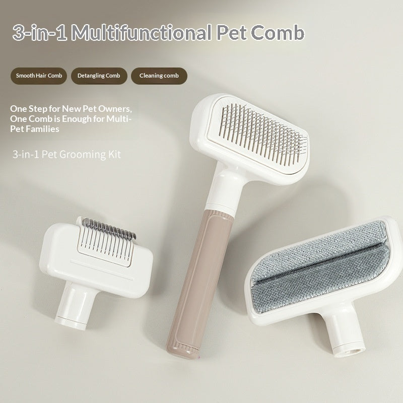 HKM-1481149 Large Deshedding Brush for Pets - Available in Noble Pink, Moonlight White, and Cherry Pink