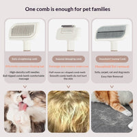HKM-1481149 Large Deshedding Brush for Pets - Available in Noble Pink, Moonlight White, and Cherry Pink