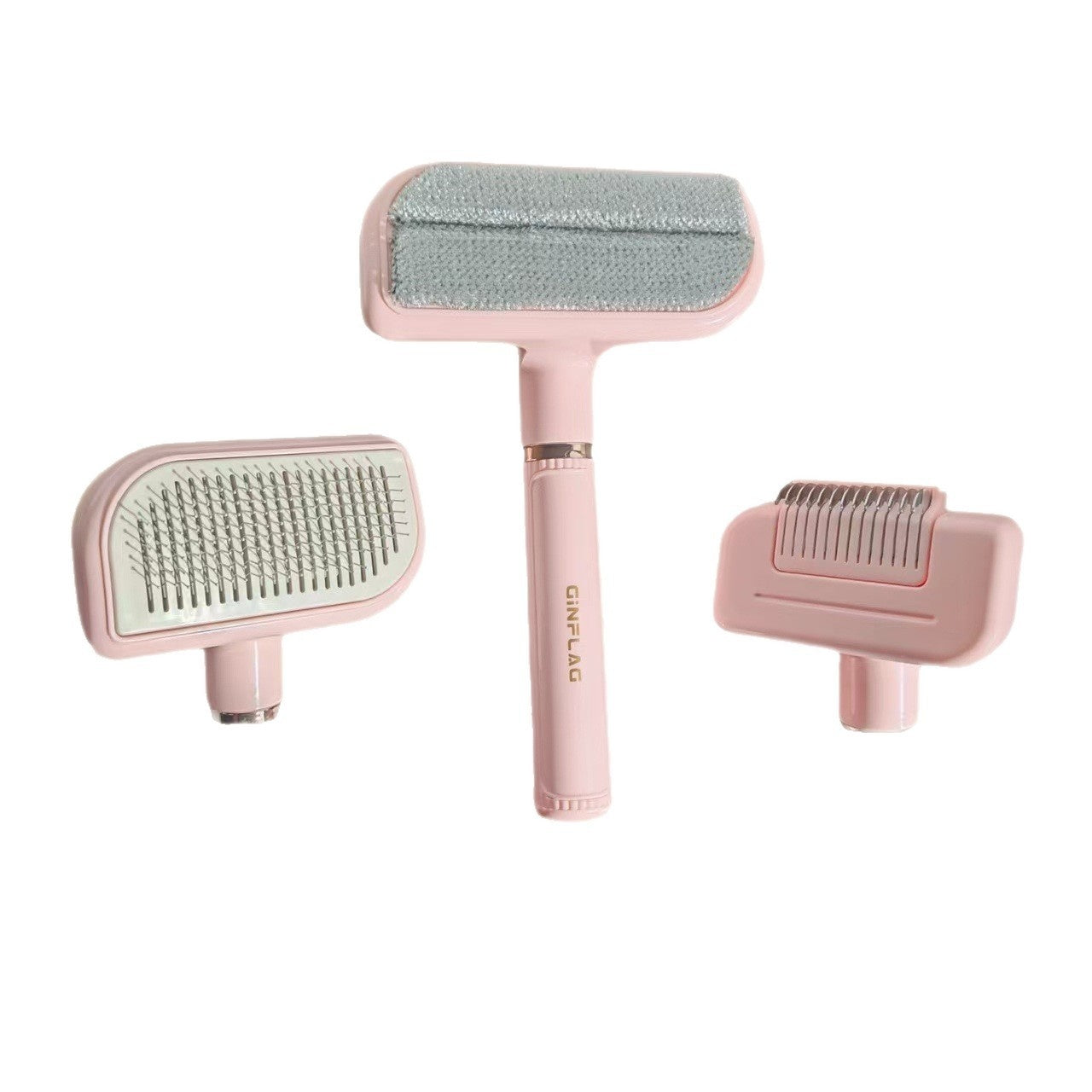 HKM-1481149 Large Deshedding Brush for Pets - Available in Noble Pink, Moonlight White, and Cherry Pink