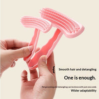 HKM-1481149 Large Deshedding Brush for Pets - Available in Noble Pink, Moonlight White, and Cherry Pink