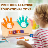 HKM-148115 Montessori Finger Counting Game - Educational Wooden Sensory Toy for Preschool Children