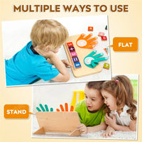 HKM-148115 Montessori Finger Counting Game - Educational Wooden Sensory Toy for Preschool Children