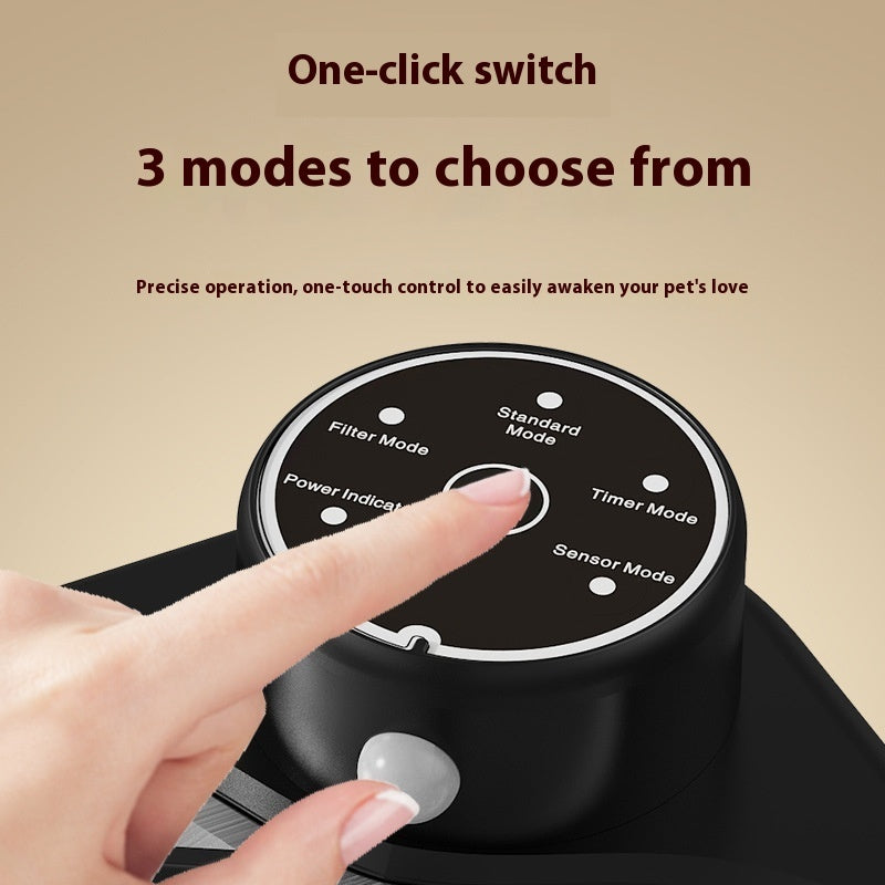 HKM-1481405 Wireless Induction Stainless Steel Automatic Pet Water Dispenser for Dogs and Cats