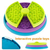 HKM-1481533 Interactive 3-Layer Rotating Slow Feeder Bowl for Cats and Dogs - Anti-Choking Puzzle Pet Tableware