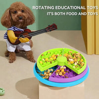 HKM-1481533 Interactive 3-Layer Rotating Slow Feeder Bowl for Cats and Dogs - Anti-Choking Puzzle Pet Tableware