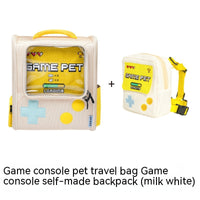 HKM-1481789 Portable Retro-Style Cat and Dog Travel Backpack - Large Capacity Pet Carrier Bag