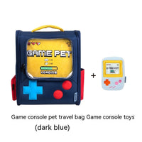 HKM-1481789 Portable Retro-Style Cat and Dog Travel Backpack - Large Capacity Pet Carrier Bag