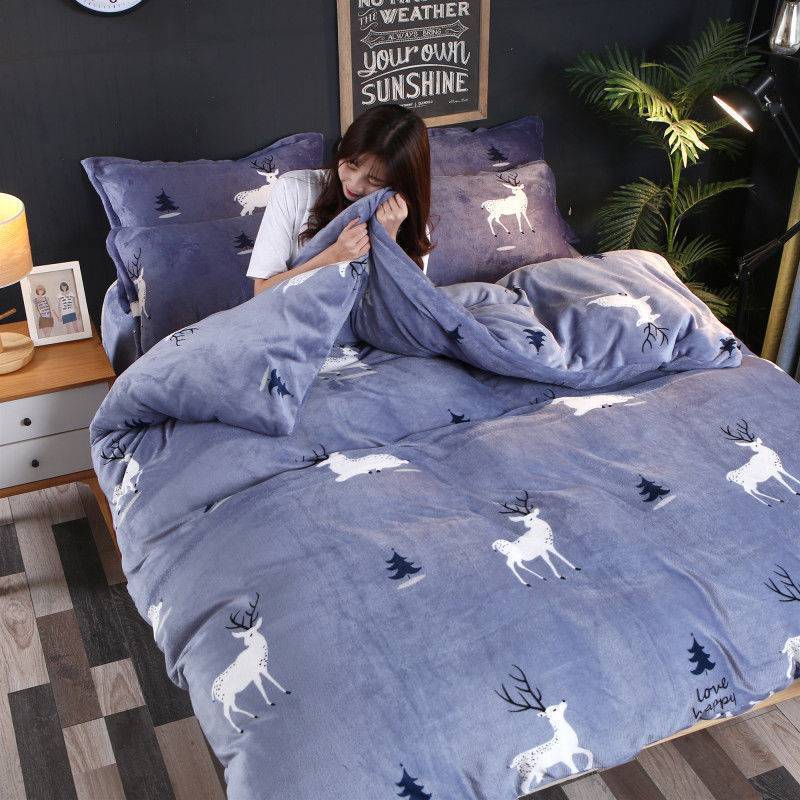 HKM-148307 Charming Double-Sided Fleece Quilt Cover in Various Patterns and Sizes