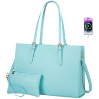 HKM-148371 Customizable PU Leather Laptop Tote Bag for Women - Large Capacity Office Handbag