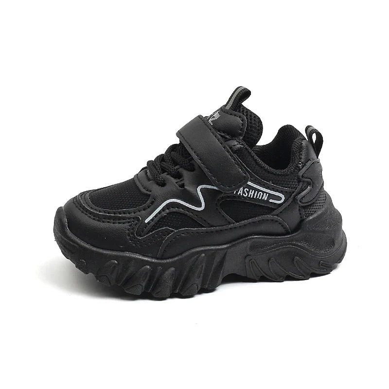 HKM-148371 Wholesale Lightweight and Breathable Casual Sneakers Boys' and Girls' White Slip-On Platform Running Shoes