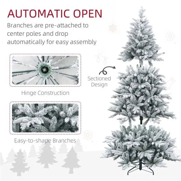 HKM-148435 7ft Artificial Christmas Tree with Festive Holiday Decorations