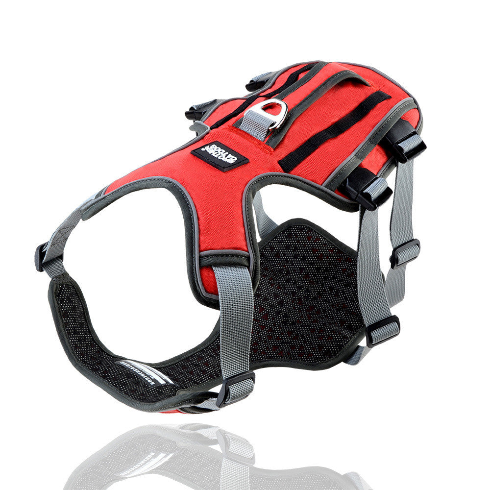 HKM-1484605 Reflective and Breathable Pet Chest Harness with Adjustable Traction Rope