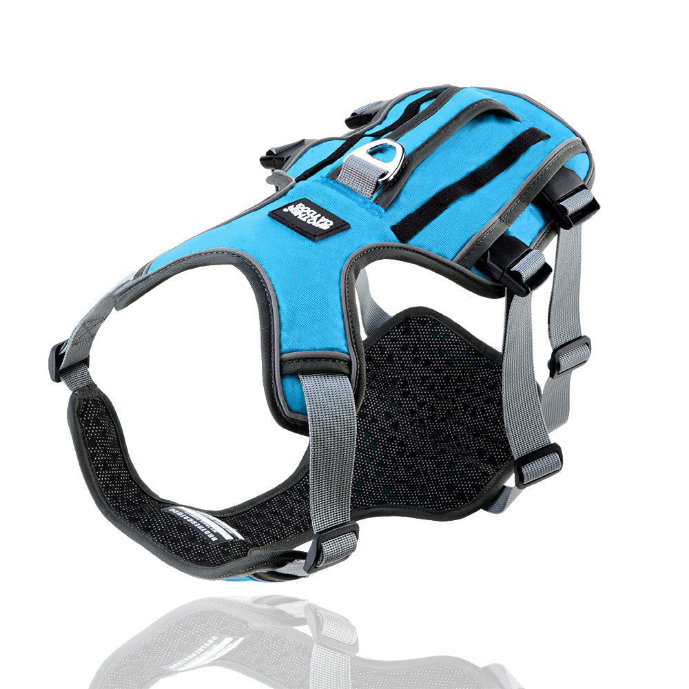 HKM-1484605 Reflective and Breathable Pet Chest Harness with Adjustable Traction Rope