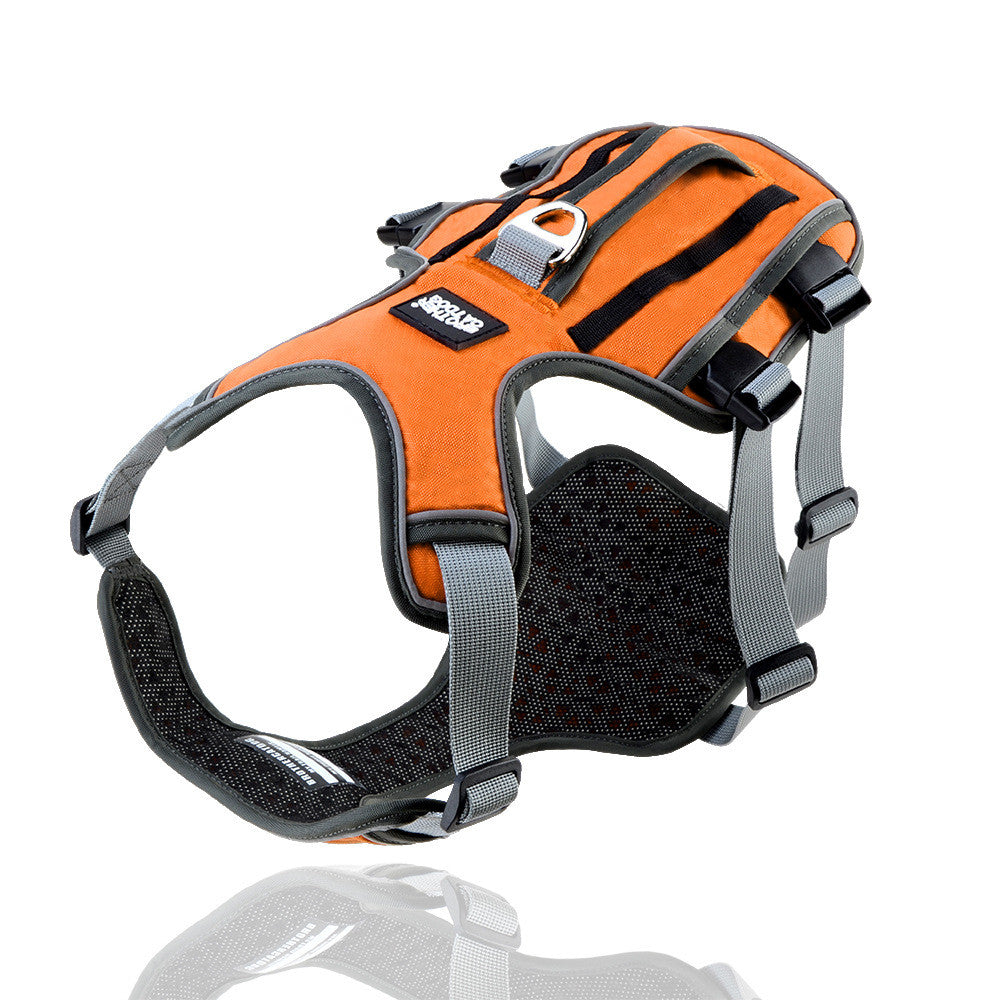 HKM-1484605 Reflective and Breathable Pet Chest Harness with Adjustable Traction Rope
