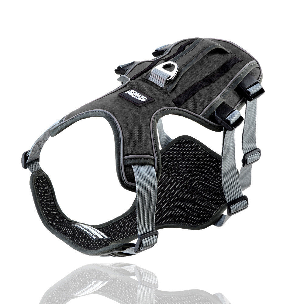 HKM-1484605 Reflective and Breathable Pet Chest Harness with Adjustable Traction Rope