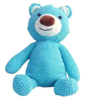 HKM-1484989 Soft Plush Bear Squeaky Toy for Dogs - Chew and Dental Training Aid for Puppies