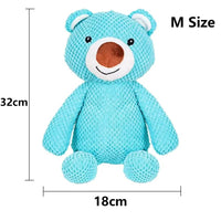 HKM-1484989 Soft Plush Bear Squeaky Toy for Dogs - Chew and Dental Training Aid for Puppies