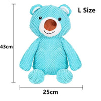 HKM-1484989 Soft Plush Bear Squeaky Toy for Dogs - Chew and Dental Training Aid for Puppies