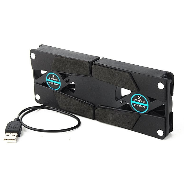 HKM-148499 Rotatable USB Cooling Pad with Dual Fans for 8-14 Inch Laptops and PCs