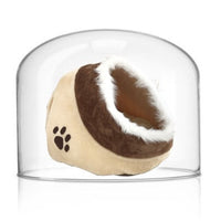 HKM-1485373 Cozy Beige and White Dog Kennel for Small Pets - 41x38x26cm