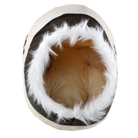 HKM-1485373 Cozy Beige and White Dog Kennel for Small Pets - 41x38x26cm